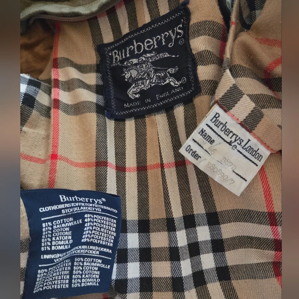 Vintage Burberrys  Trench CoatMade in England NovaCheck Lined Classic Price Firm - Picture 10 of 10